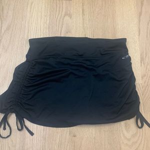 ruched side black champion tennis skirt